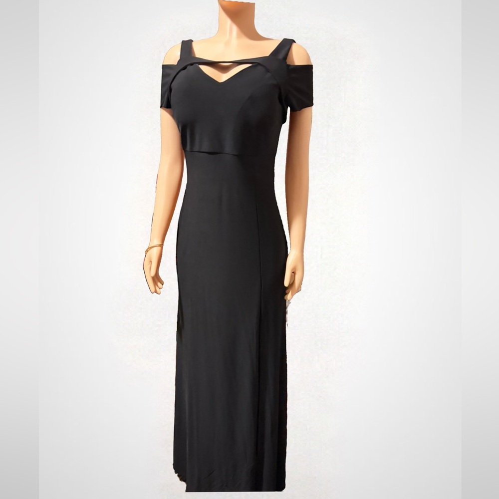 Saks Fifth Avenue Black Cold  Shoulder/CutOut Dress L